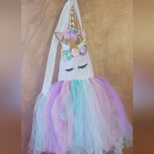 Unicorn Tulle Dress with Floral Accents